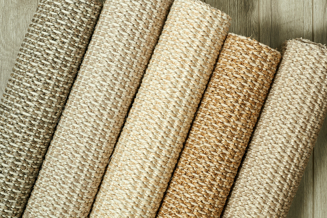 Sisal and Seagrass loom knit stitches that look woven