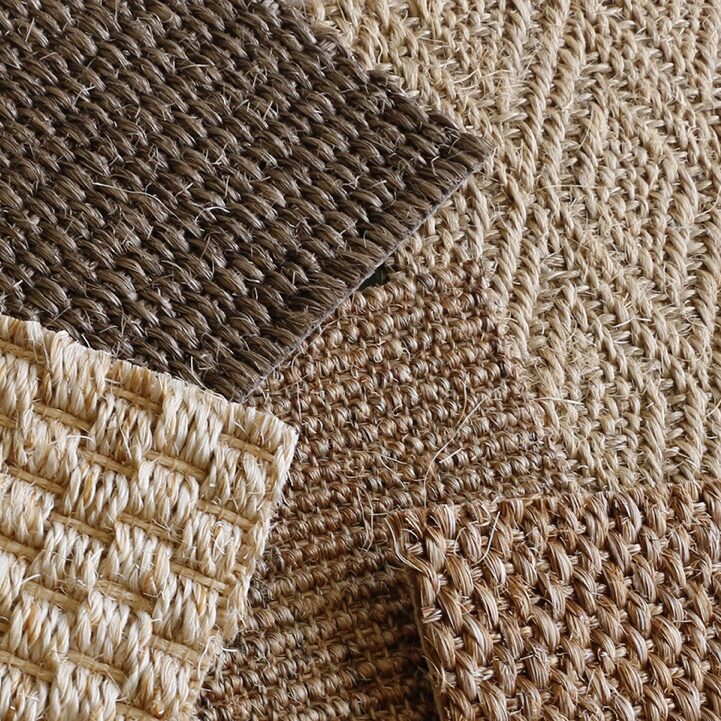 natural fiber sisal rug samples
