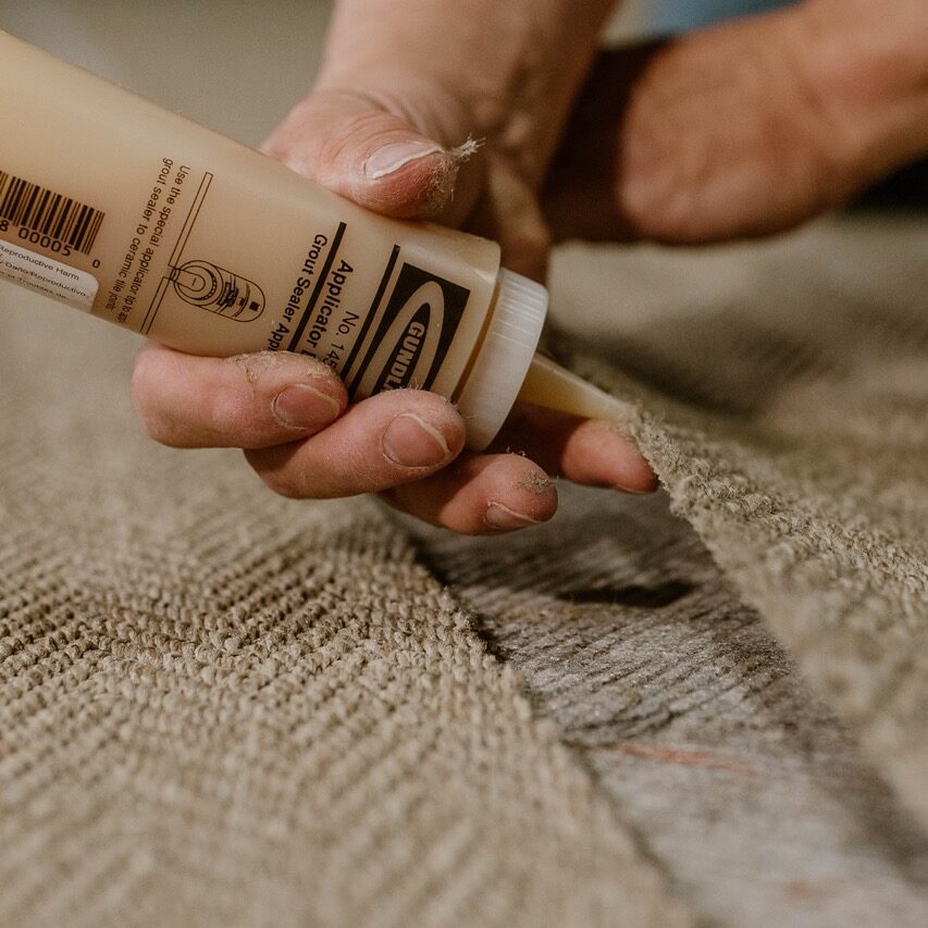 seaming a sisal rug