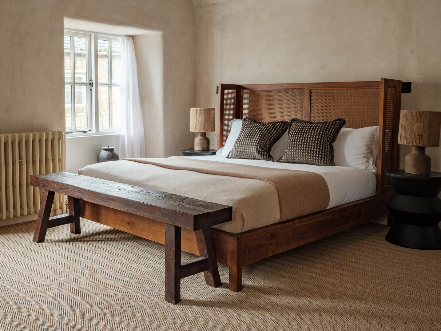 Wall-to-wall installation of SynSisal® carpet in hotel room