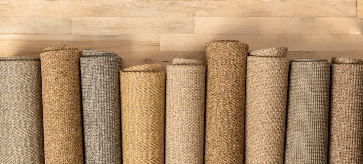 SynSisal® carpets rolled up in display